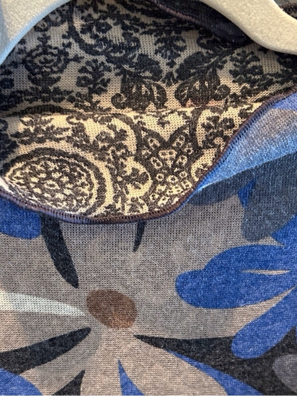 Men's Floral Crewneck Sweater - Blue & Gray - Picture 2 of 2